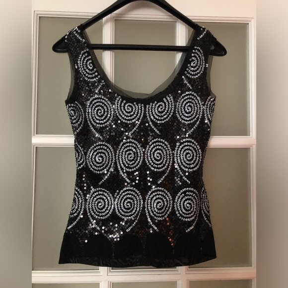 Chic Paillette sleeveless Mesh Cami - Picture 1 of 1